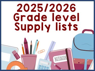  Supply Lists by grade Level